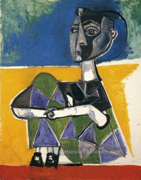  jacque - Jacqueline assise 1954 Cubisme